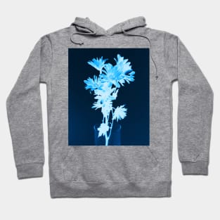 Cyanotype Art Printing Blue Flowers Daisy Photography Hoodie